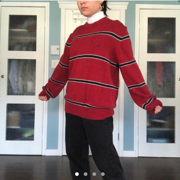 Oversized Striped Nautica Sweater - Picture 1 of 4